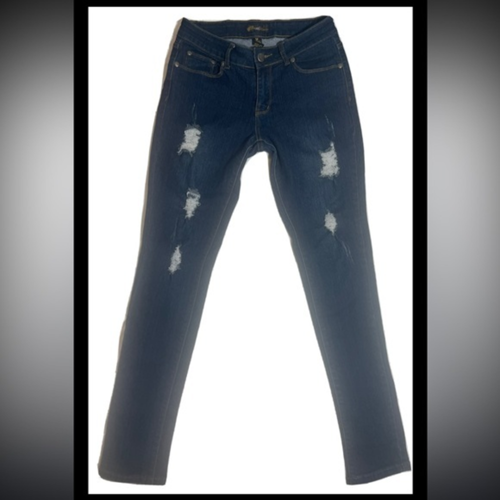 BQB Womens Jeans Slim‎ Skinny Size 9  Stretch Pockets Distressed Comfort Pants